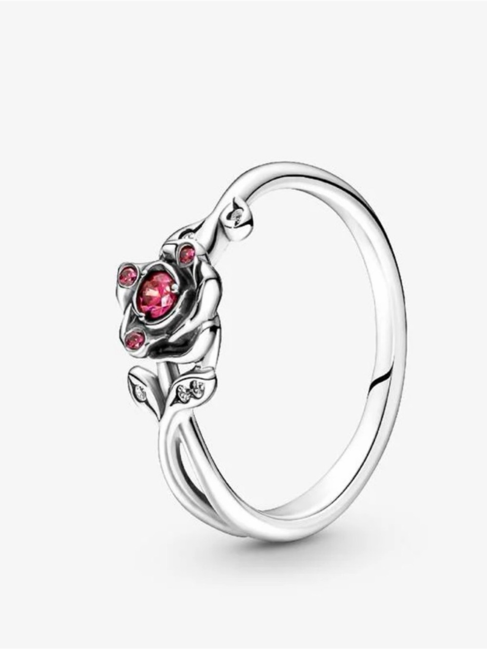 Pandora Sterling Silver Pink Rose Ring (Belle Disney Ring)